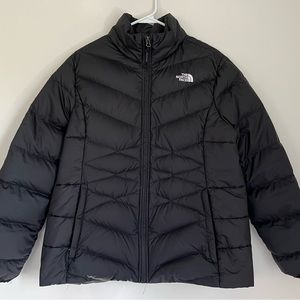 The North Face 550 Down Fill Puffer Jacket Coat Quilted Black Womens XL EUC